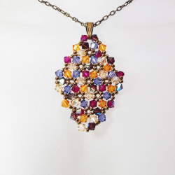Pendant 40cm - Malvina Rhombus M-Bronze Chain - Pendant 40cm - Laiton bronze